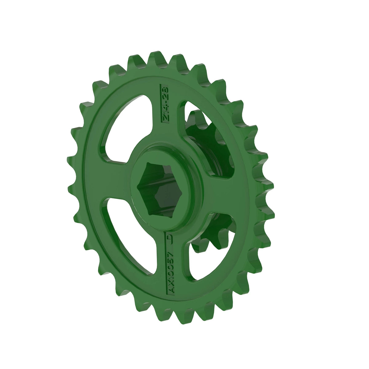AX10057: Fits John Deere AX10057 Double Chain Sprocket, 14 and 28 Teeth – Genuine OEM