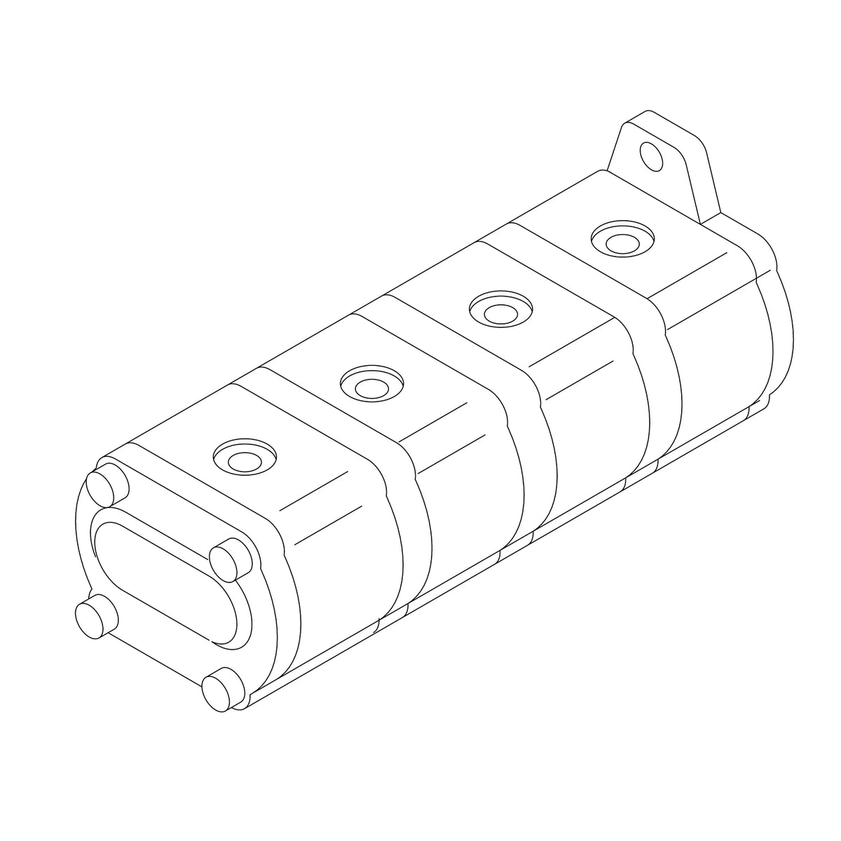 AXE12142: Fits John Deere AXE12142 4-Section Hydraulic External Gear Pump – Genuine OEM