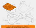 1999-2003 Fits Mazda Protege / 323 Hood insulation, Part # B25N-56-681K