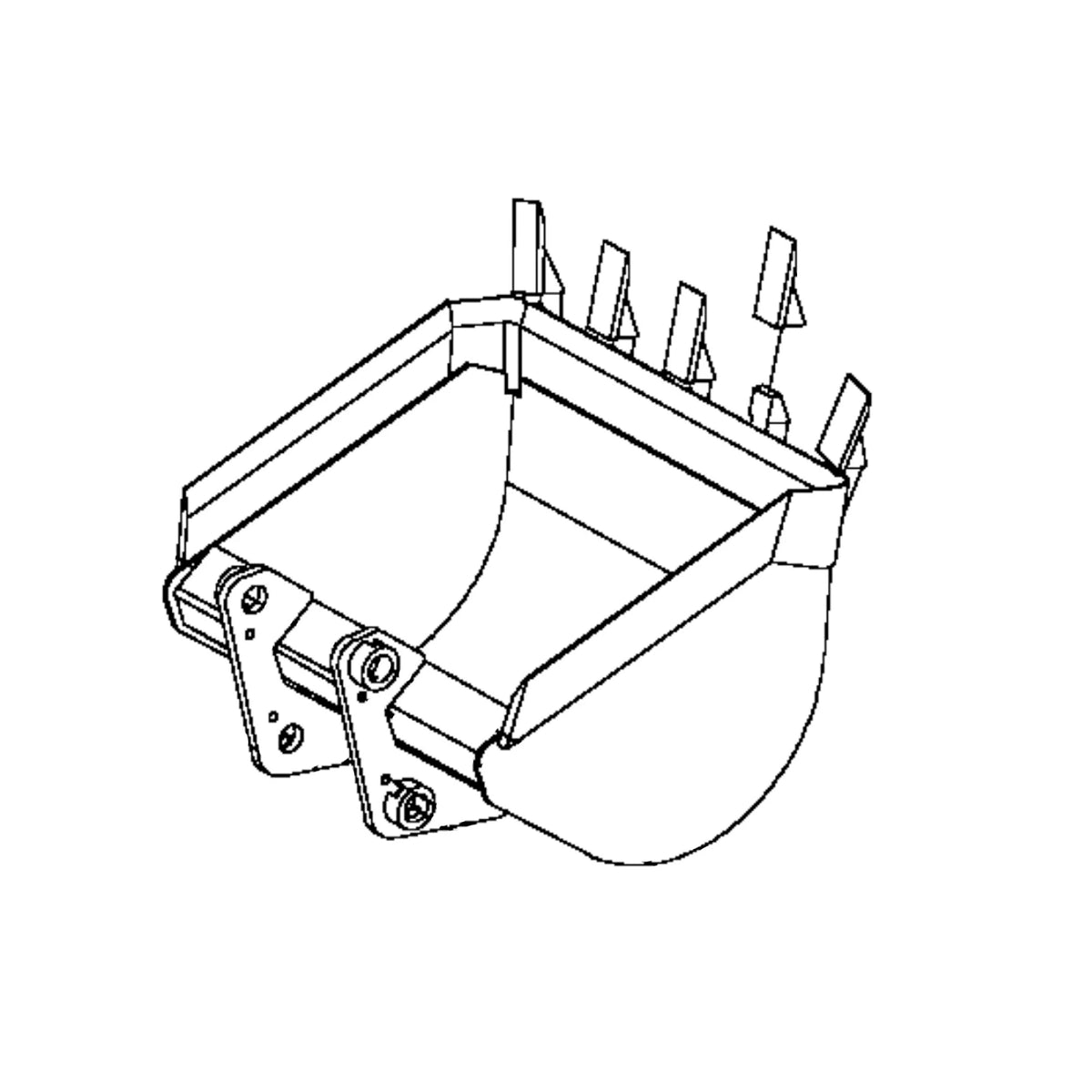 BM19570: Fits John Deere BM19570 24 inch (3.48 cu ft) Standard Backhoe Bucket Attachment – Genuine OEM