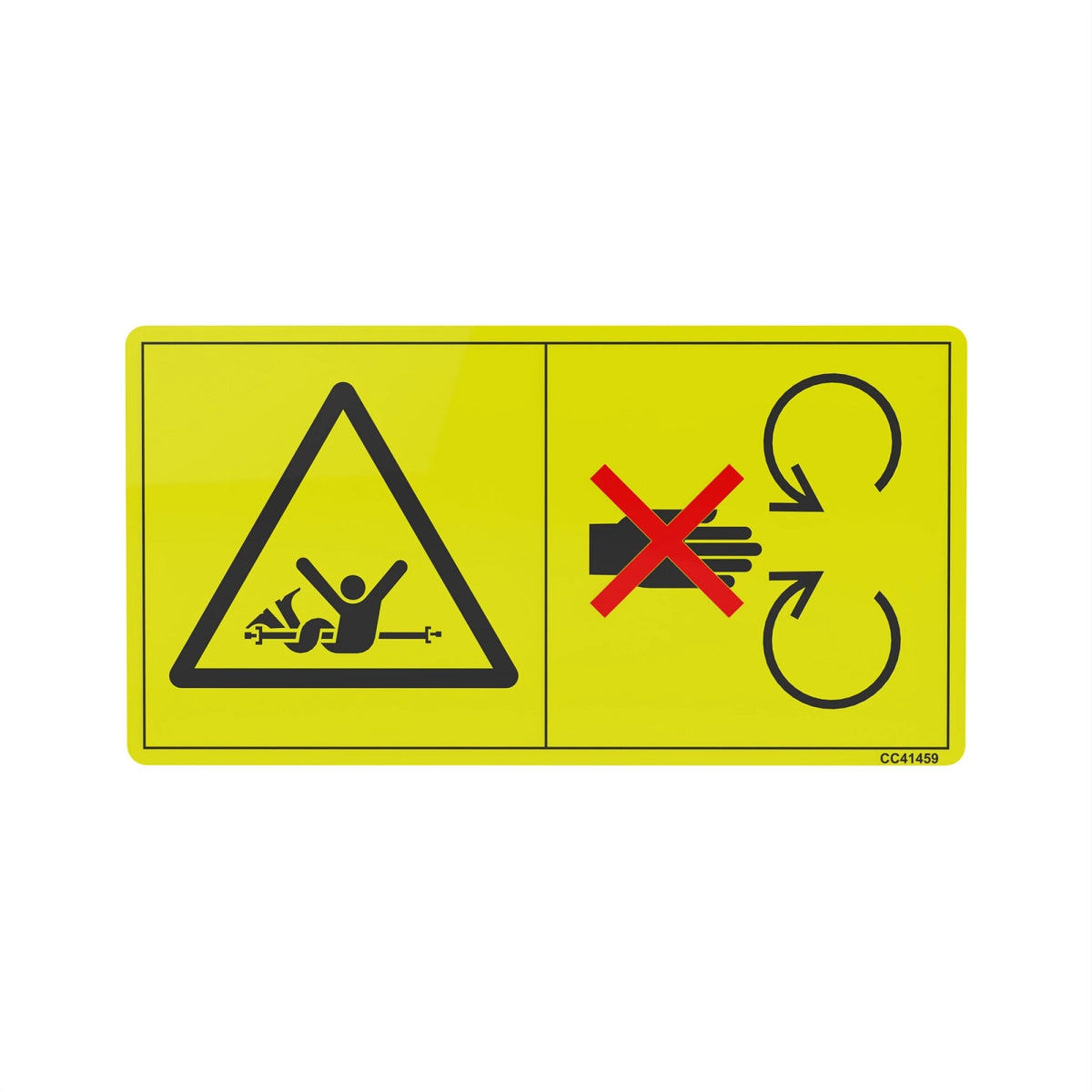 CC41459: Fits John Deere CC41459 Danger Label, Rotating Parts Hazard – Genuine OEM