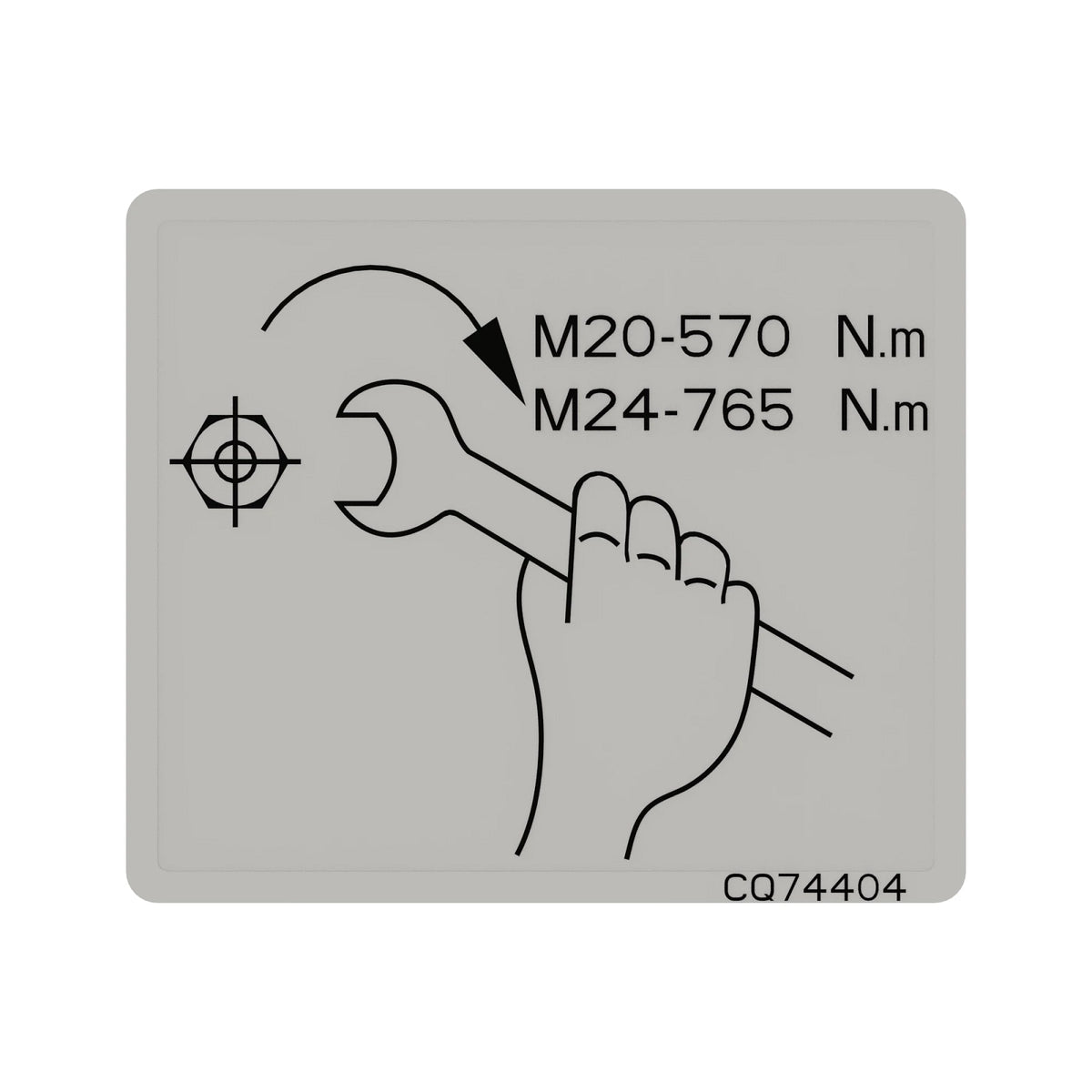 CQ74404: Fits John Deere CQ74404 Label – Genuine OEM