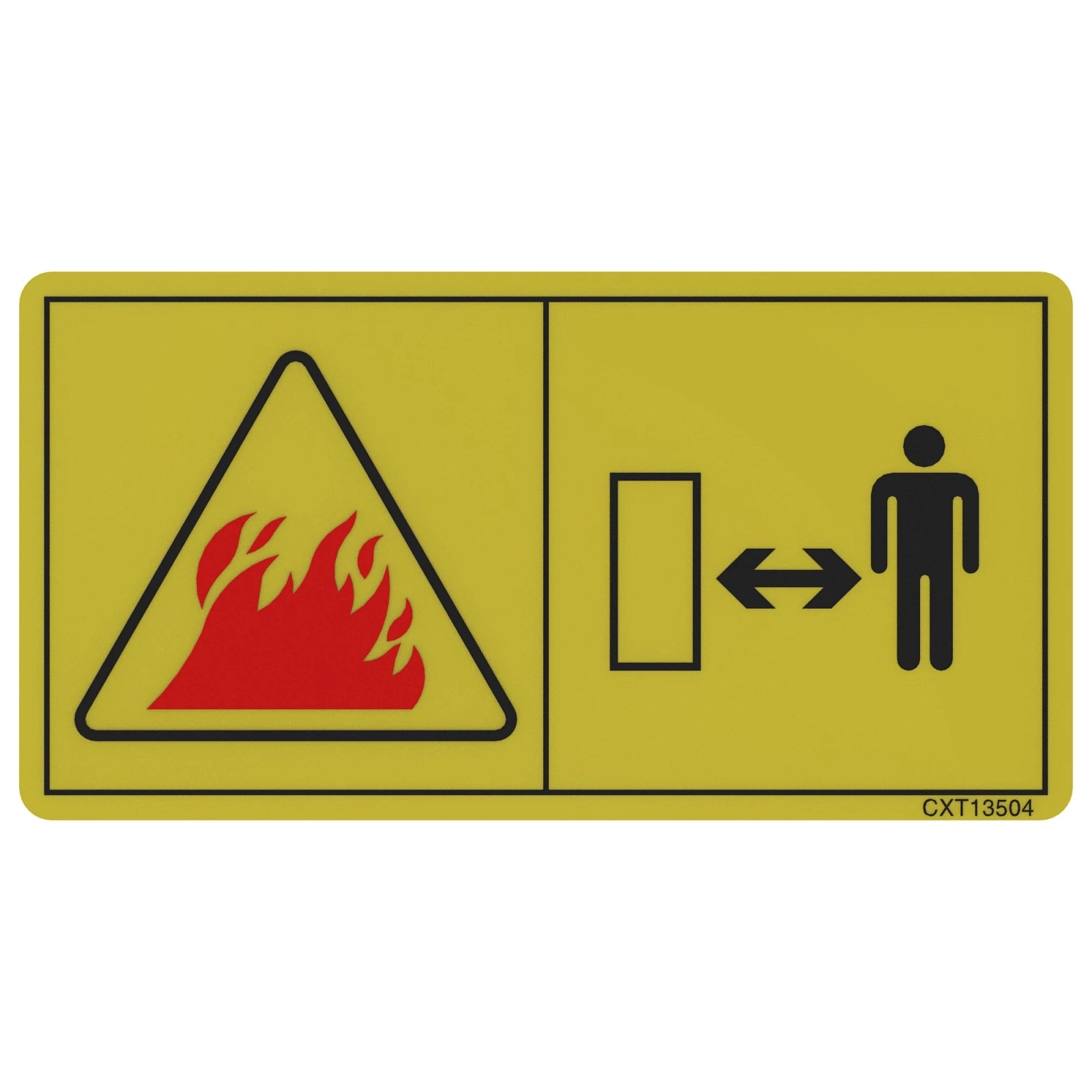 CXT13504: Fits John Deere CXT13504 Fire Safety Text Free Label – Genuine OEM