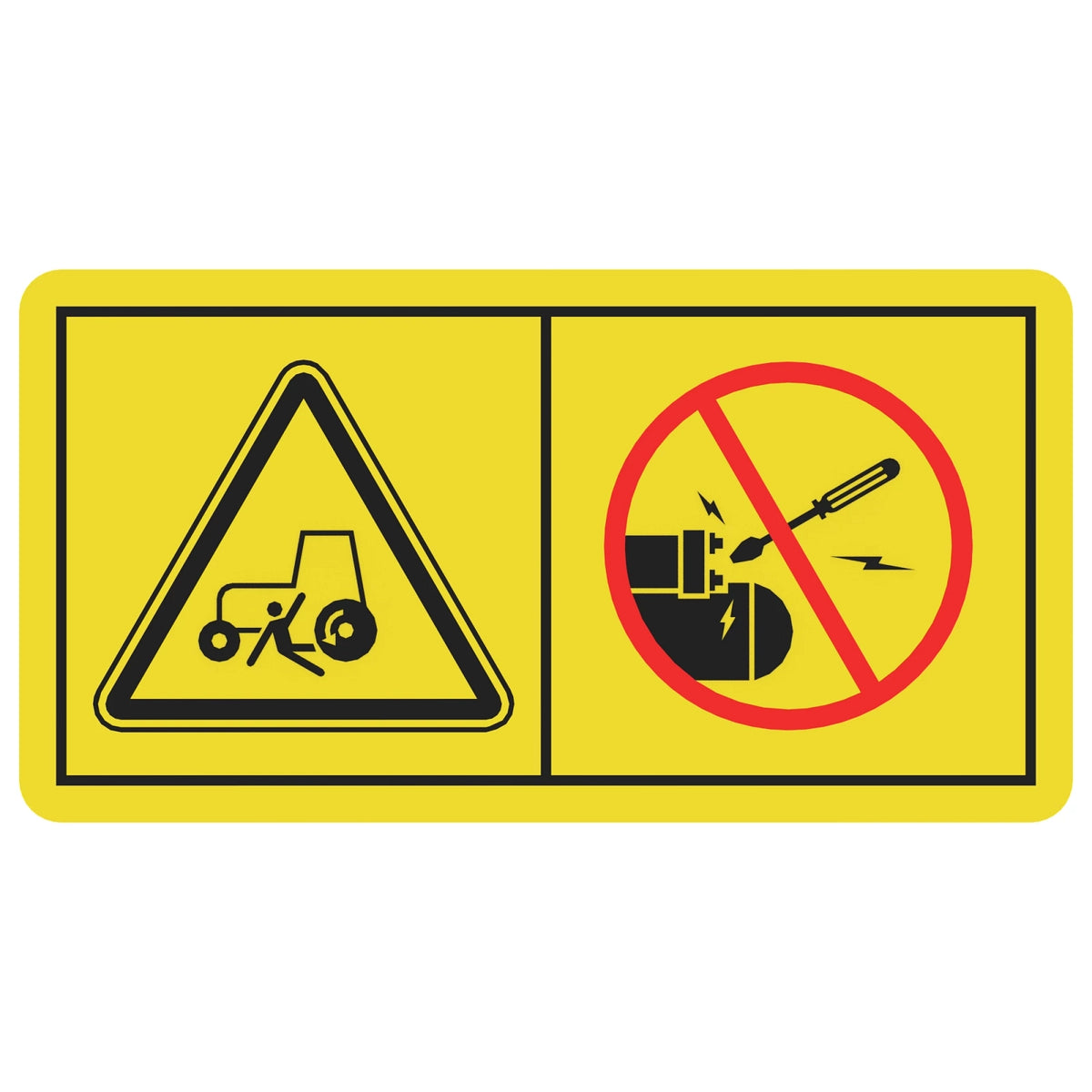 DZ104590: Fits John Deere DZ104590 Safety Sign, Starter Bypass Warning – Genuine OEM