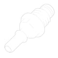DZ113071: Fits John Deere DZ113071 Backflow Adapter Fitting – Genuine OEM