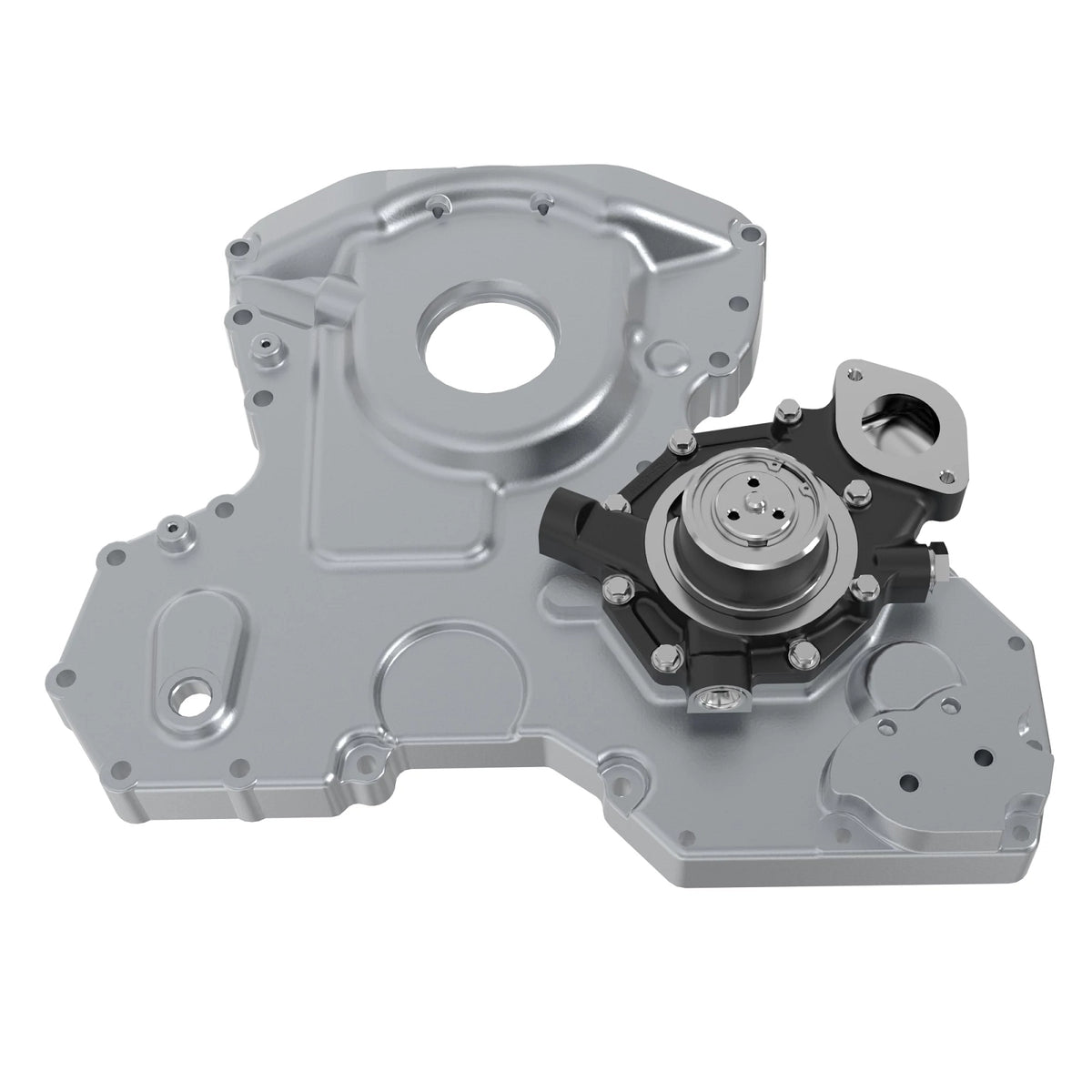 DZ128245: Fits John Deere DZ128245 High Flow Water Pump with Timing Gear Cover – Genuine OEM