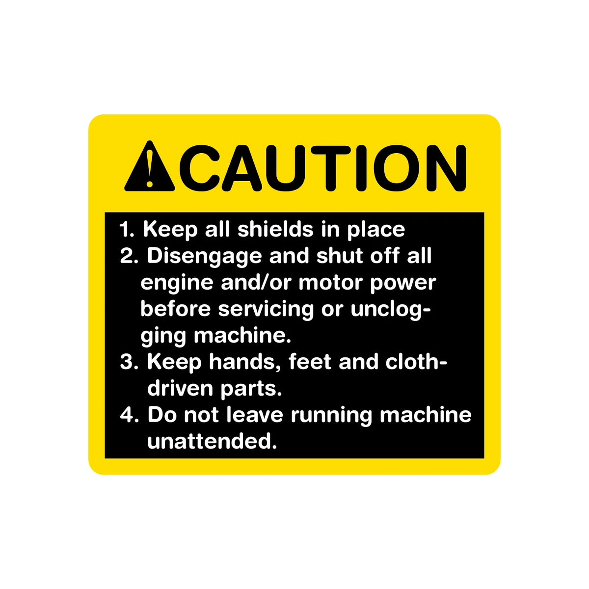 E82510: E82510: Caution Label