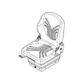 ER429112: Fits John Deere ER429112 Air Suspended Super Deluxe Fabric Seat – Genuine OEM