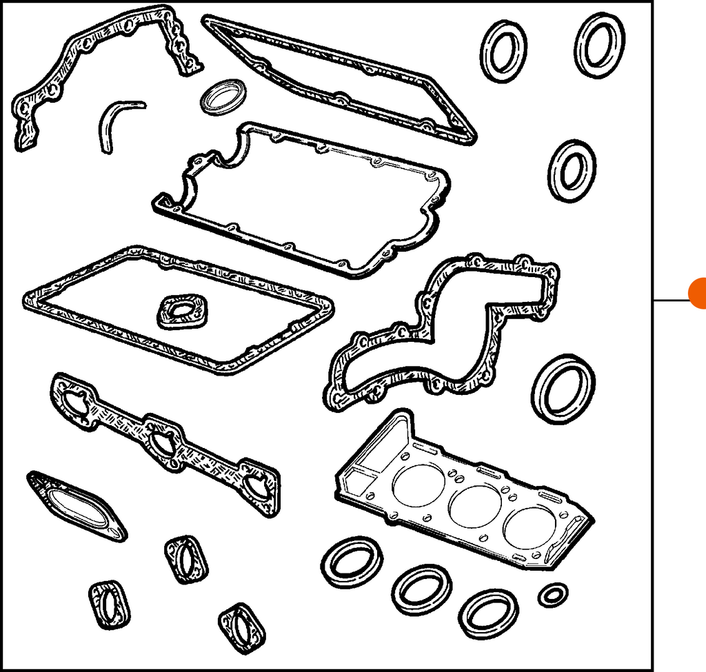Fits Alfa Romeo 164 Engine Gasket Overhaul Set 24V, OEM Part # 60778118