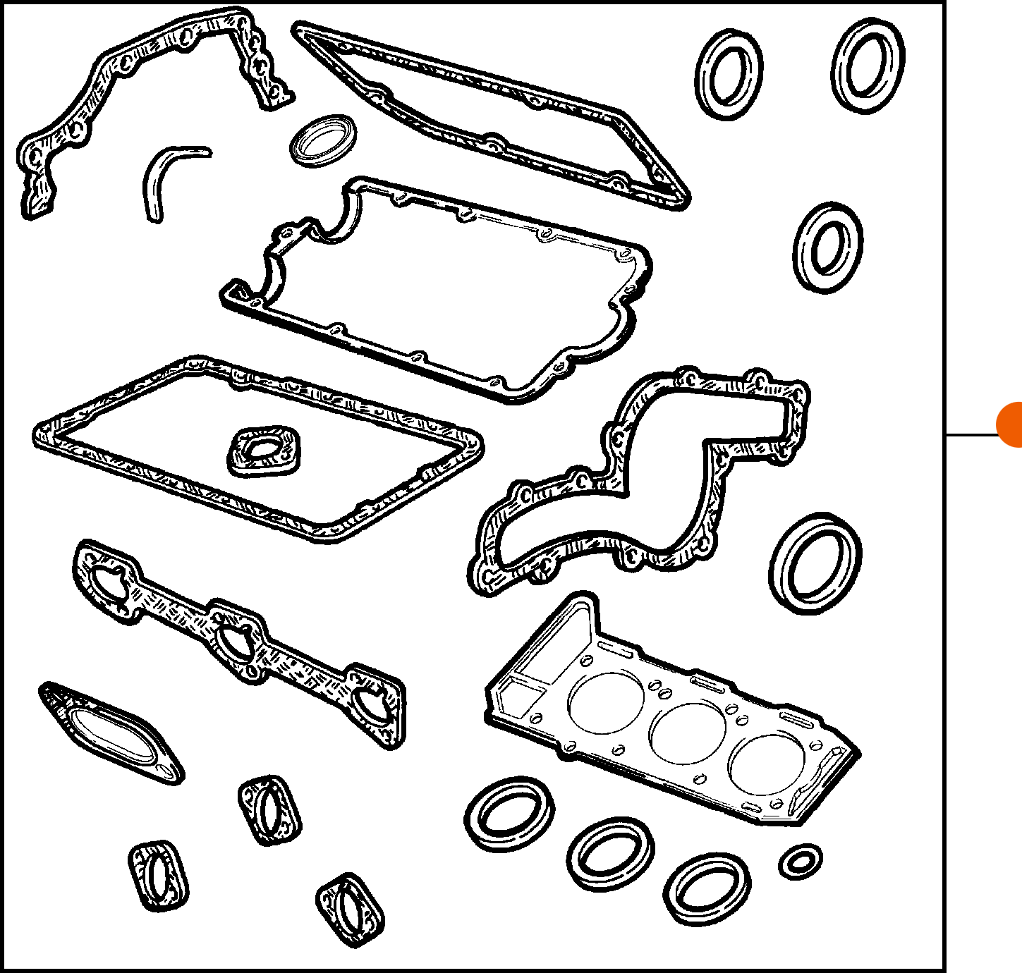 Fits Alfa Romeo 164 Engine Gasket Overhaul Set 24V, OEM Part # 60778118