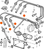 Fits Alfa Romeo 164 Ignition Cable Assembly 456, OEM Part # 60513073