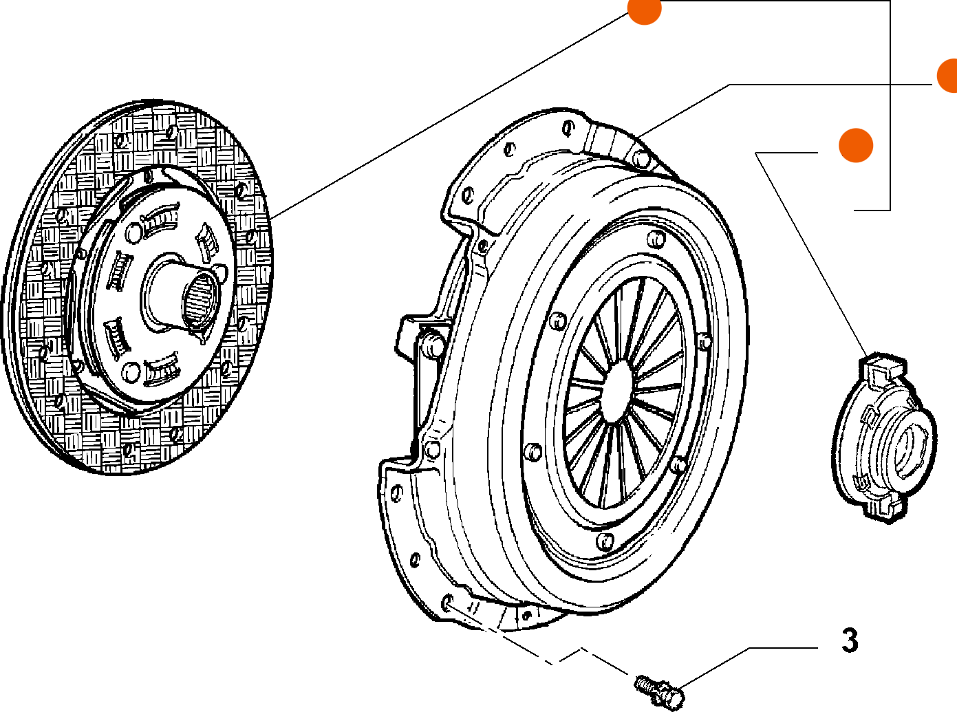 Fits Alfa Romeo GTV / Spider 3.0 V6 3 Piece Clutch Kit Valeo, OEM Part # 71734947