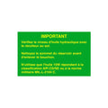 H127078: Fits John Deere H127078 Hydraulic Reservoir Label – Genuine OEM