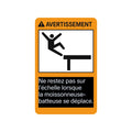 H149075: Fits John Deere H149075 Front Entry Warning Label, French – Genuine OEM