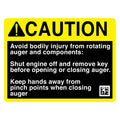 H151397: Fits John Deere H151397 Folding Auger Caution Sign – Genuine OEM