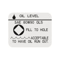 H154332: Fits John Deere H154332 Final Drive Oil Level Label – Genuine OEM
