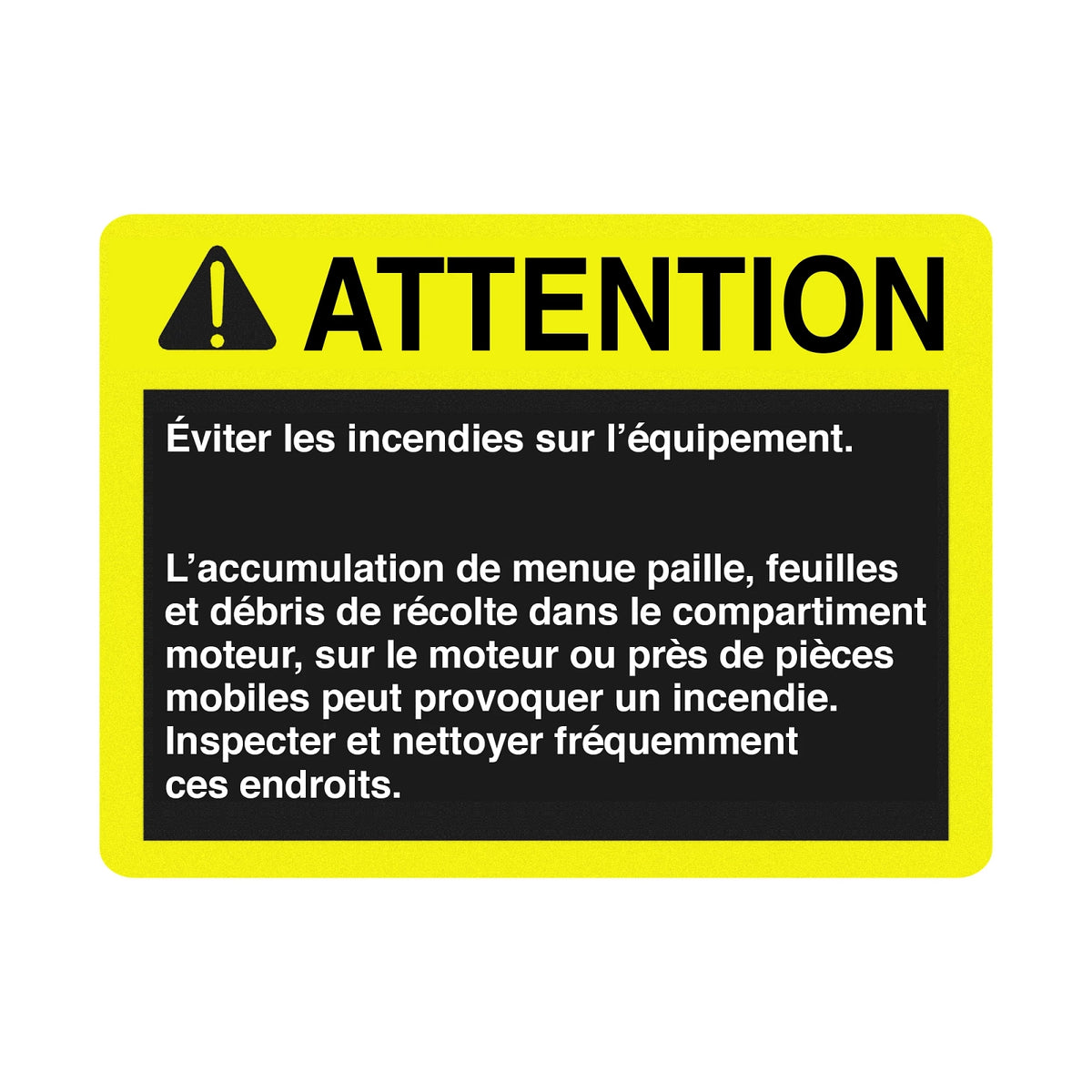 H170115: Fits John Deere H170115 Safety Caution Label, French – Genuine OEM