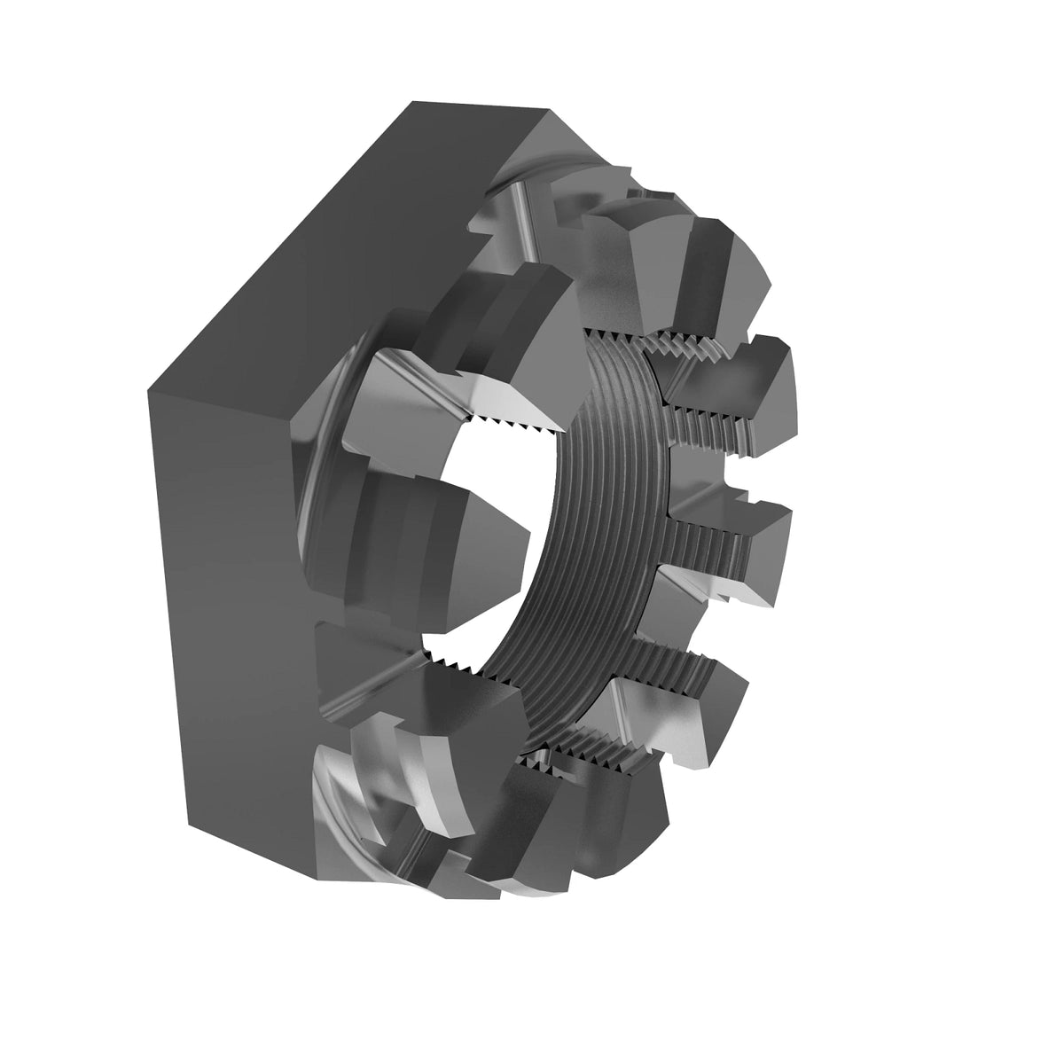 H201112: H201112: Hexagonal Slotted Nut, M36