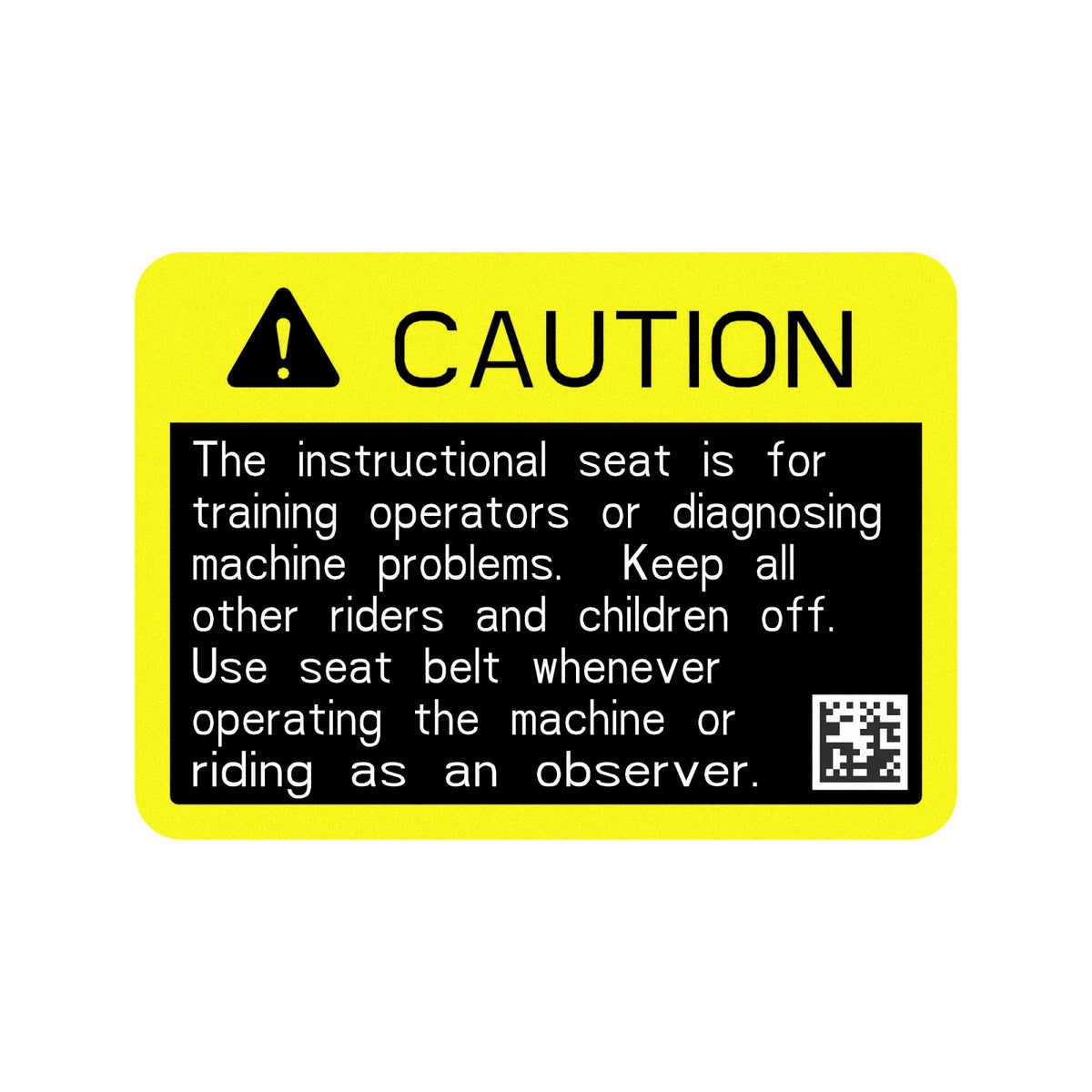 H202640: H202640: Seat Belt Caution Decal