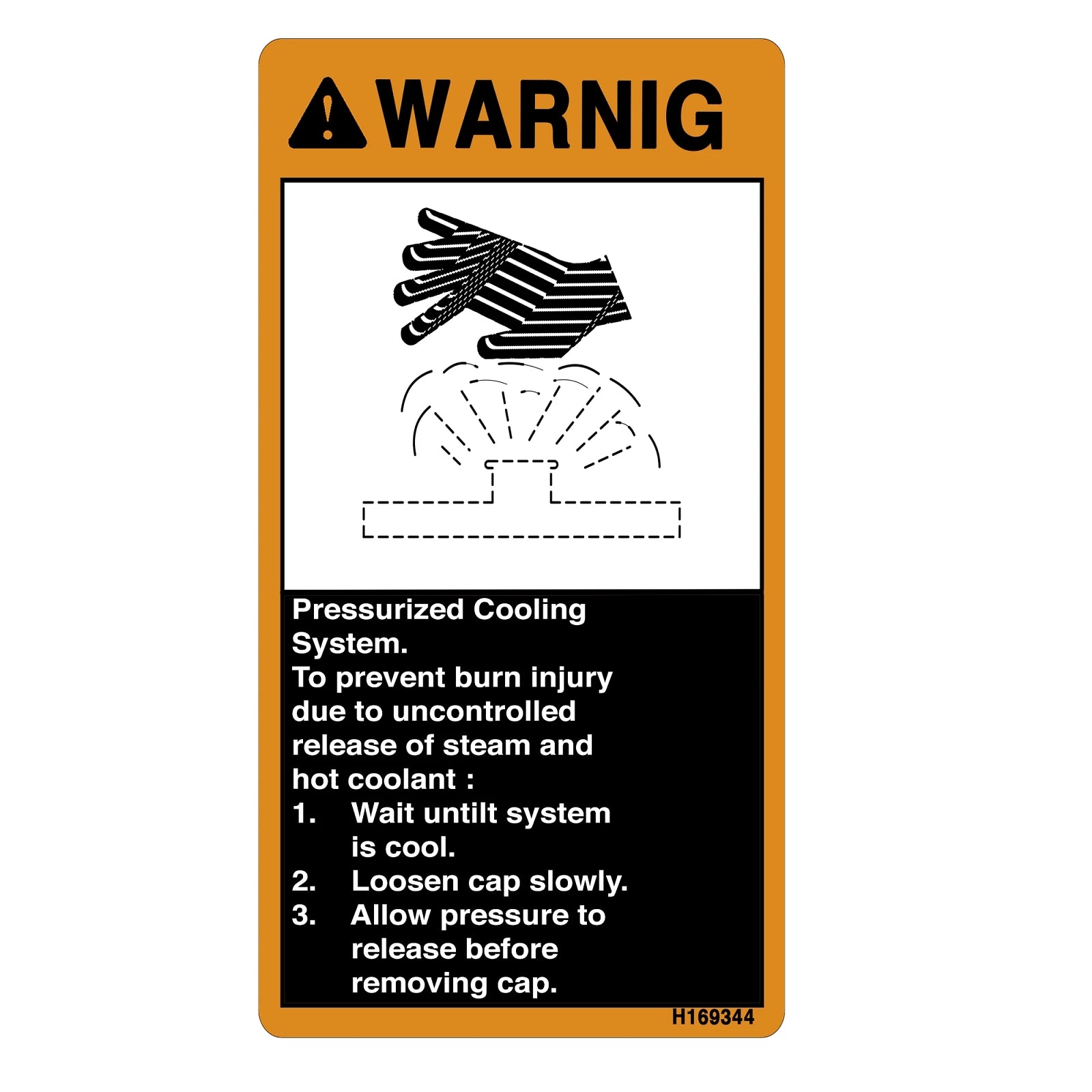 H228964: Fits John Deere H228964 Safety Sign, Pressure Cooling System Warning – Genuine OEM