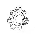 H99472: Fits John Deere H99472 Return Grain Elevator Lower Chain Sprocket, 7 Teeth – Genuine OEM
