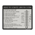 HXE127161: Fits John Deere HXE127161 Auto Lubricant Systems Label – Genuine OEM