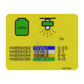 HXE73269: Fits John Deere HXE73269 Nozzle Use Range Label – Genuine OEM