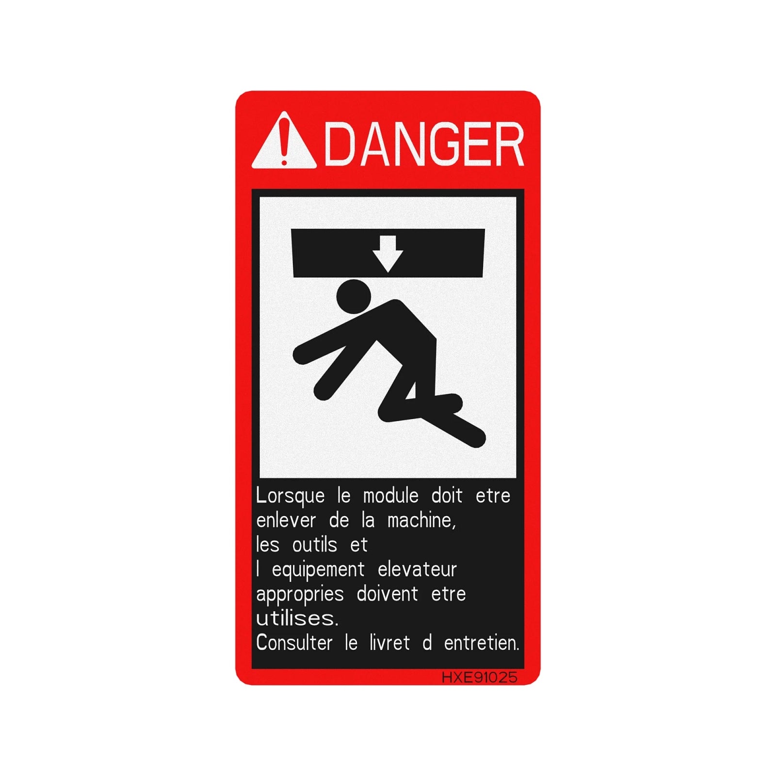HXE91025: Fits John Deere HXE91025 Safety Sign, Danger, Area of Unsave – Genuine OEM