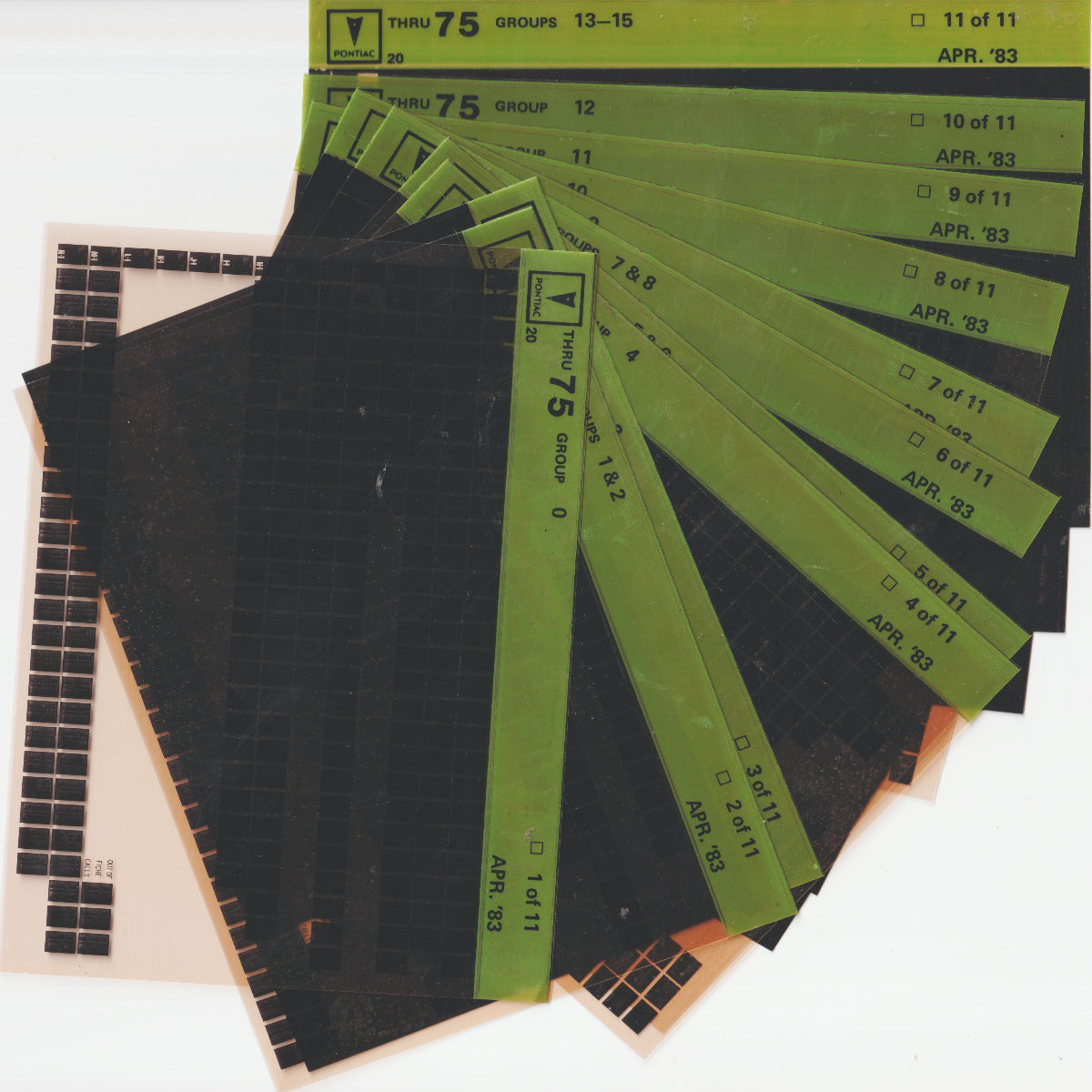 1960-75 Pontiac (All Models) Parts Microfiche Catalog Slides