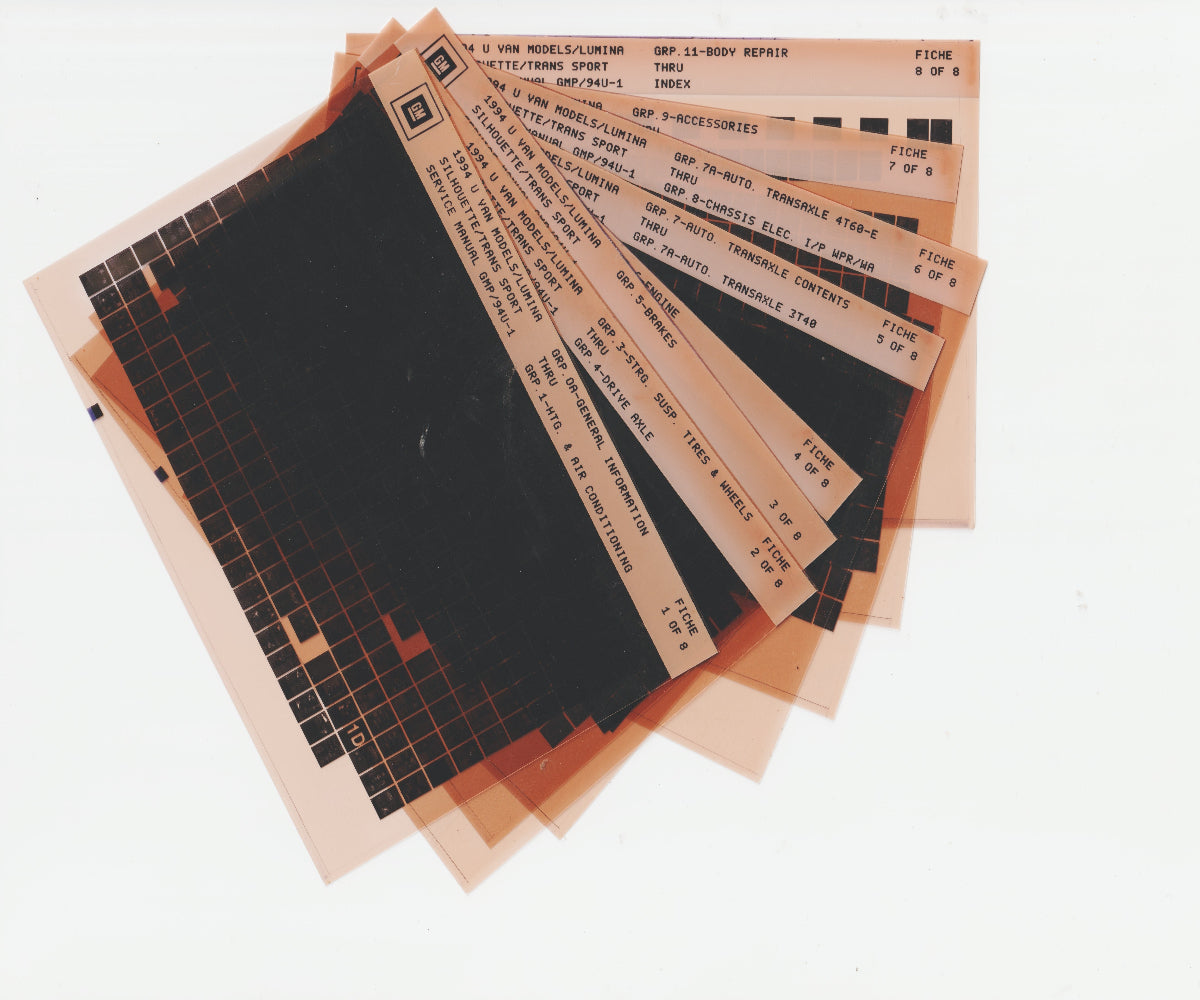 1994 Chevrolet Van Models Lumina / Silhouette / Trans Sport Workshop Repair Manual Microfiche