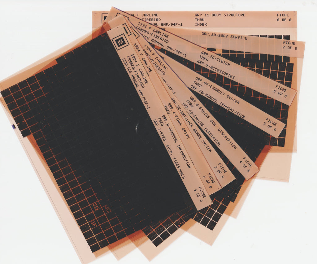 1994 Chevrolet Roadmaster/Caprice Workshop Service Repair Manual Microfiche Slides