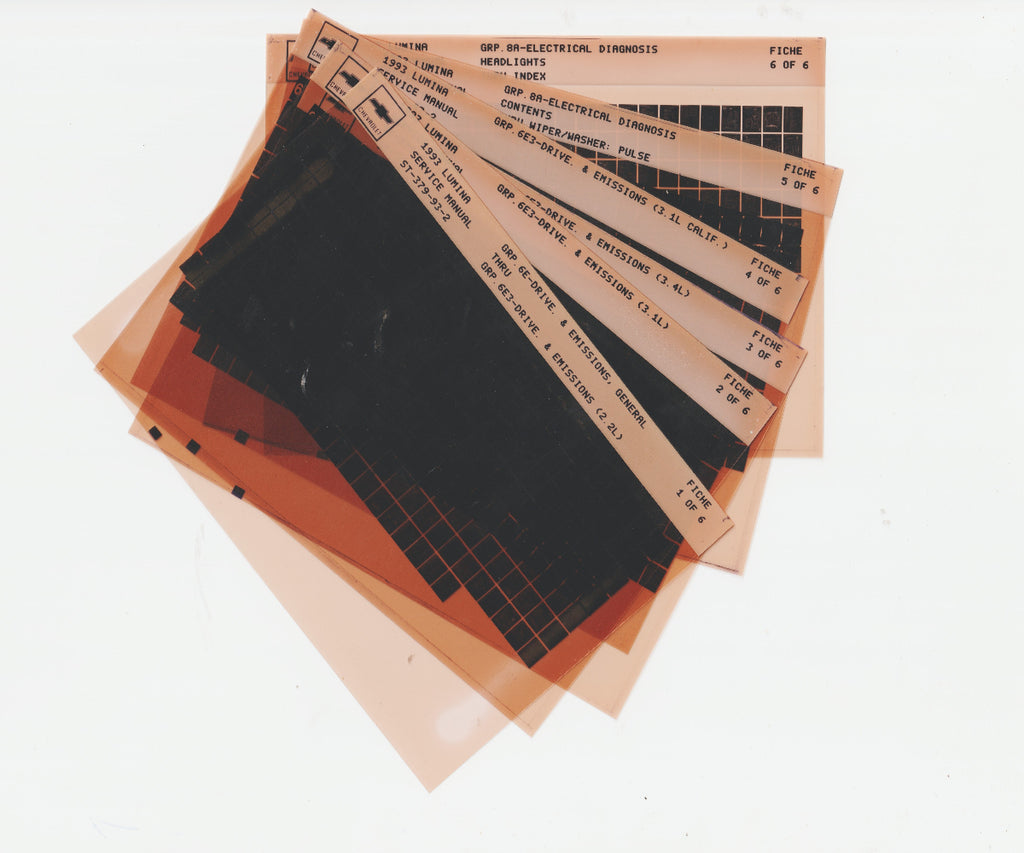 1993 Chevrolet Lumina Workshop Service Repair Manual Microfiche Slides