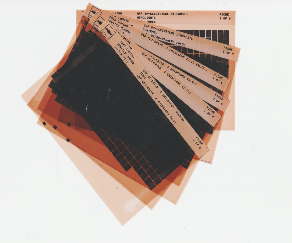 1993 Chevrolet Lumina Workshop Service Repair Manual Microfiche Slides