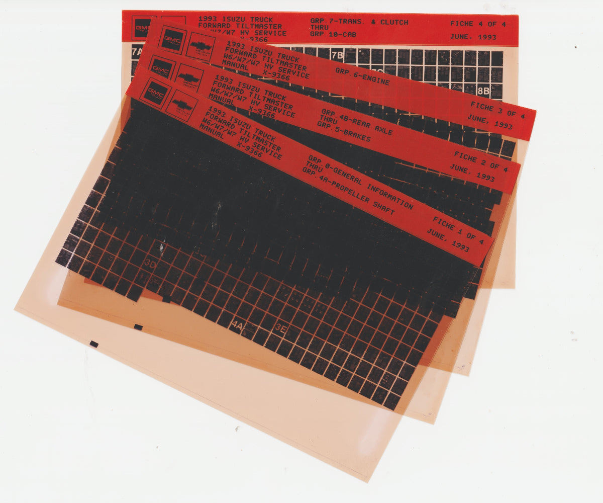 1993 Fits Isuzu Truck Forward Tilt Master Workshop Repair Manual Microfiche
