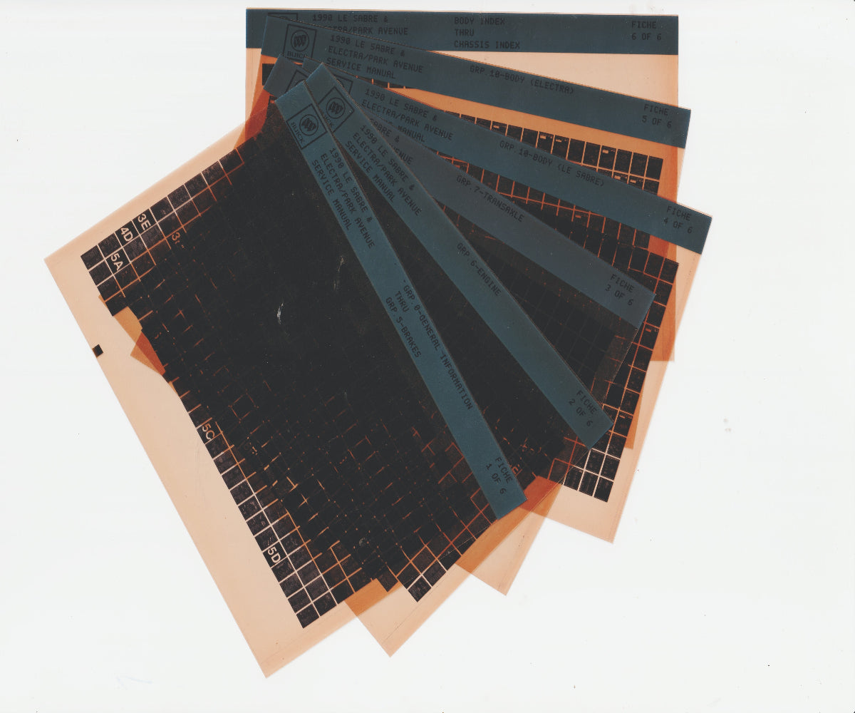 1990 Buick Le Sabre Workshop Repair Manual Microfiche Slides