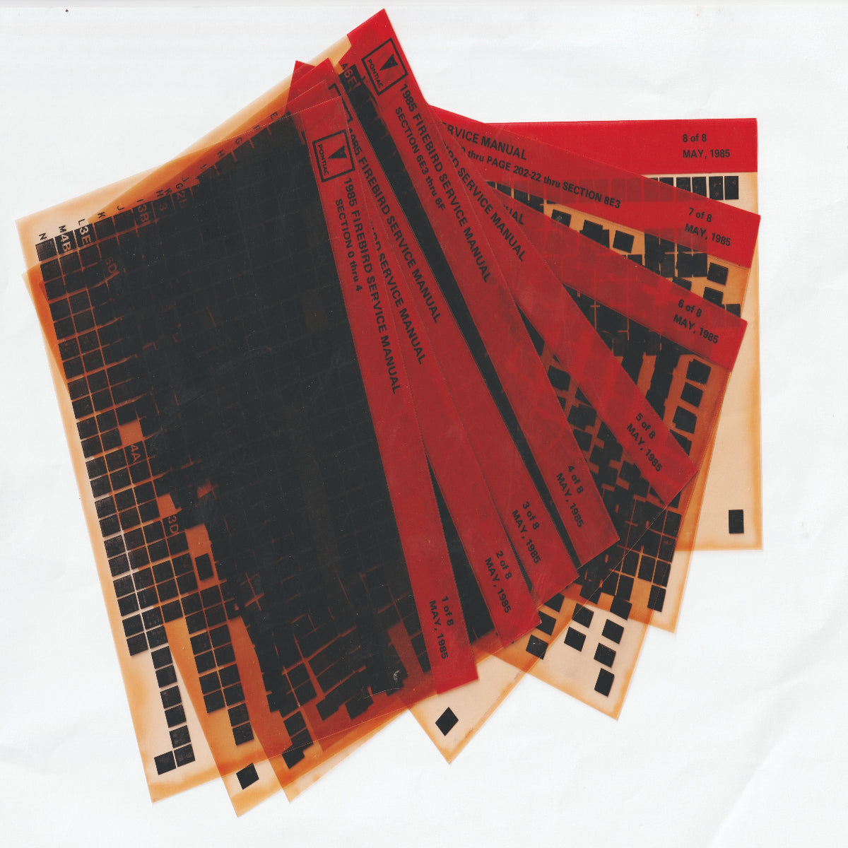1985 Pontiac Firebird Workshop Service Repair Manual Microfiche Slides