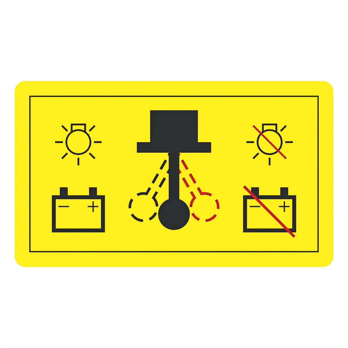 L168511: Fits John Deere L168511 Electrical Battery Disconnection Switch Label – Genuine OEM