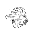 L171448: Fits John Deere L171448 MFWD Knuckle LH Housing – Genuine OEM