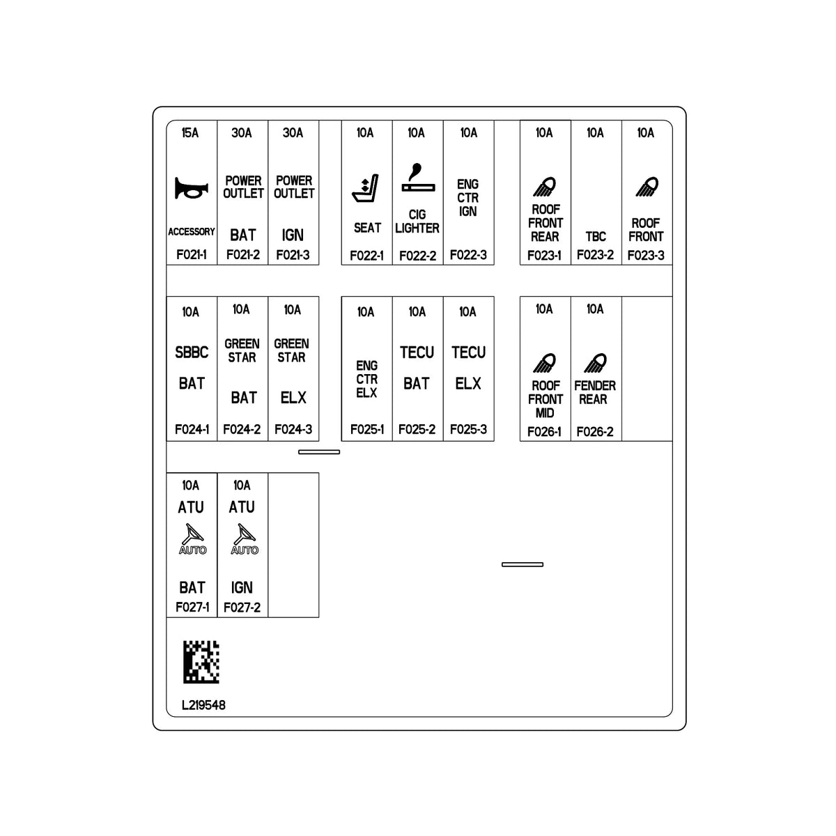 L219548: Fits John Deere L219548 Cab Symbol Insert – Genuine OEM