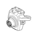 L225847: Fits John Deere L225847 Knuckle Housing, Right Side – Genuine OEM