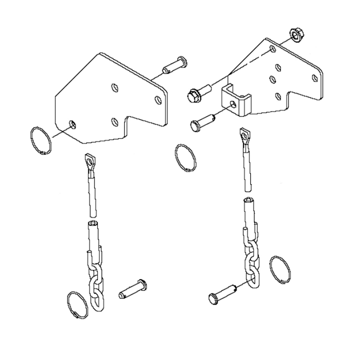LVB24962: Fits John Deere LVB24962 Mid-Mower Deck Lock-Up Kit – Genuine OEM