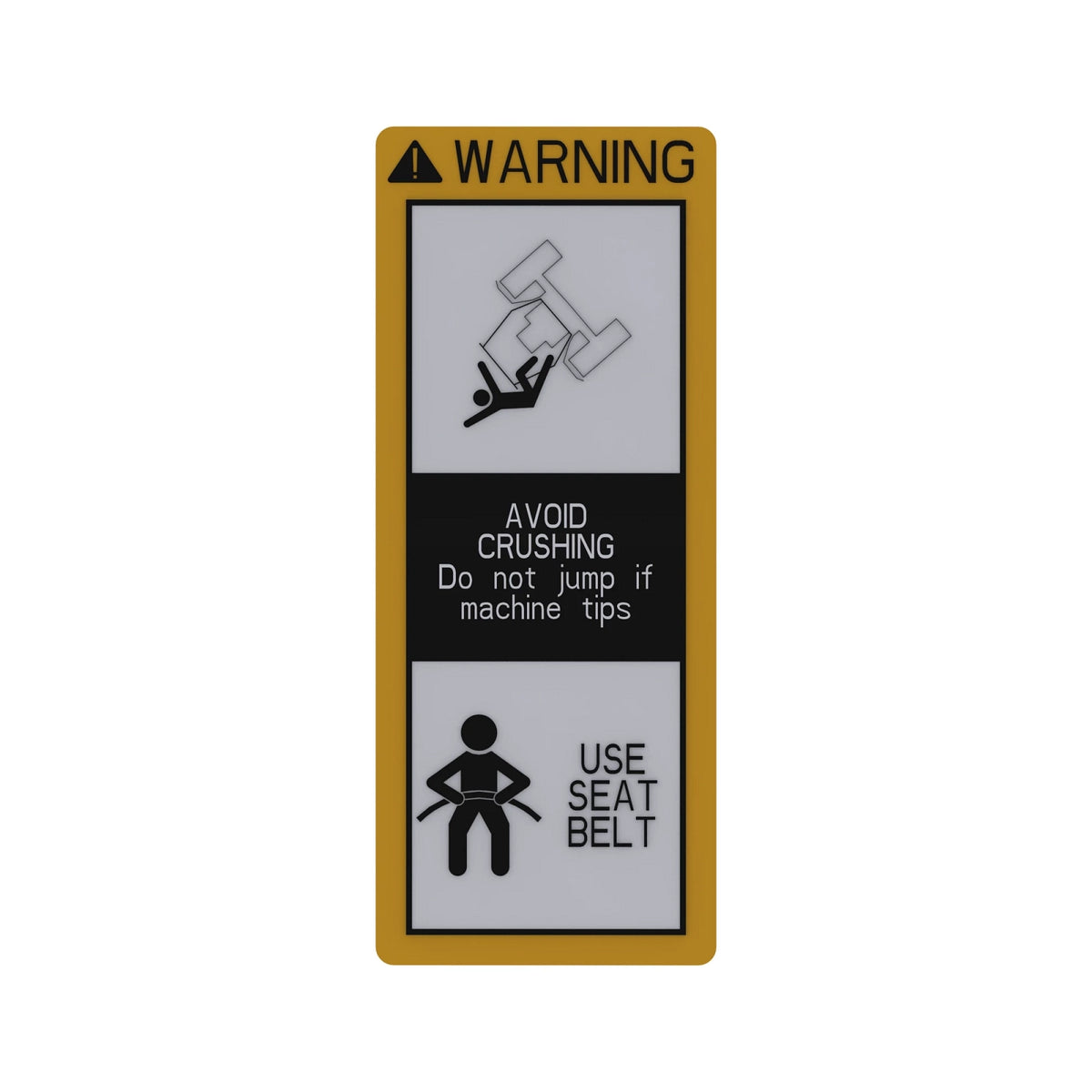 LVU10707: Fits John Deere LVU10707 Warning Label, English – Genuine OEM