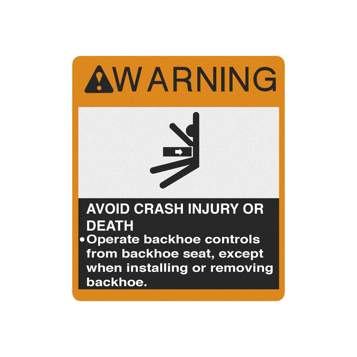 LVU12267: Fits John Deere LVU12267 Safety Sign, Swing Crush Warning – Genuine OEM