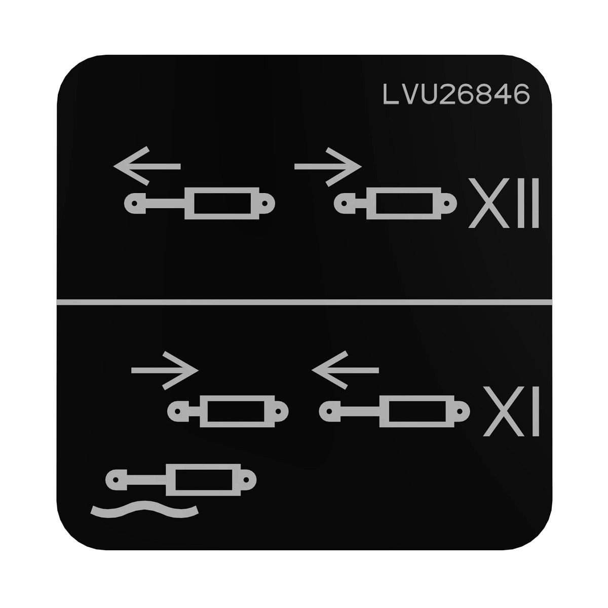 LVU26846: Fits John Deere LVU26846 SCV Coupler Label – Genuine OEM