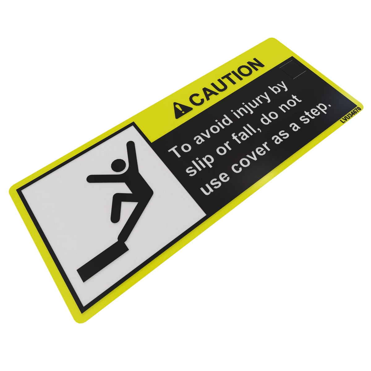 LVU34670: Fits John Deere LVU34670 No Step Fall Safety Sign English Label – Genuine OEM