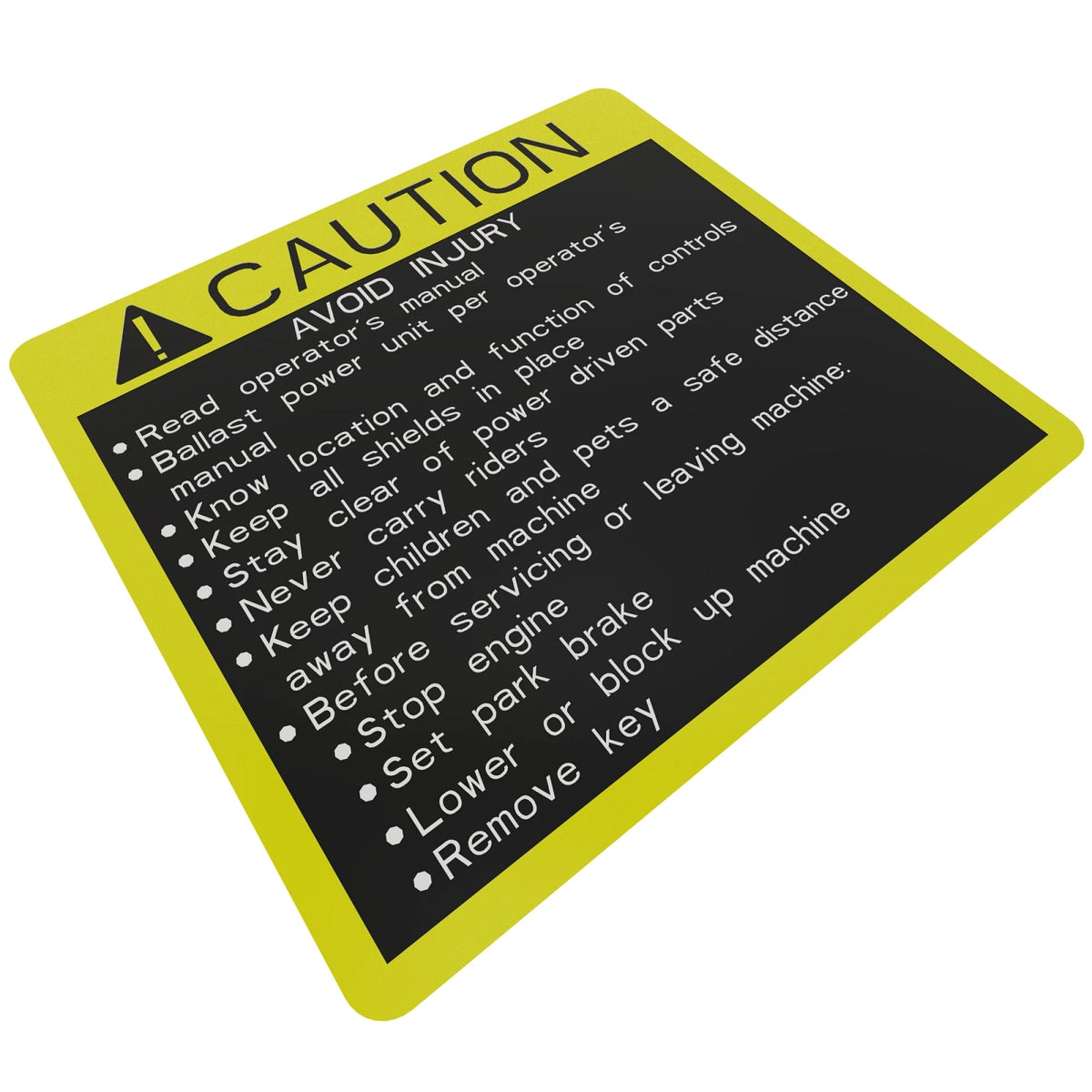 M117555: Fits John Deere M117555 Caution Label – Genuine OEM