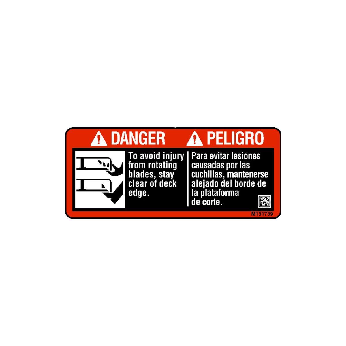 M131739: Fits John Deere M131739 Rotating Blade Warning Label – Genuine OEM