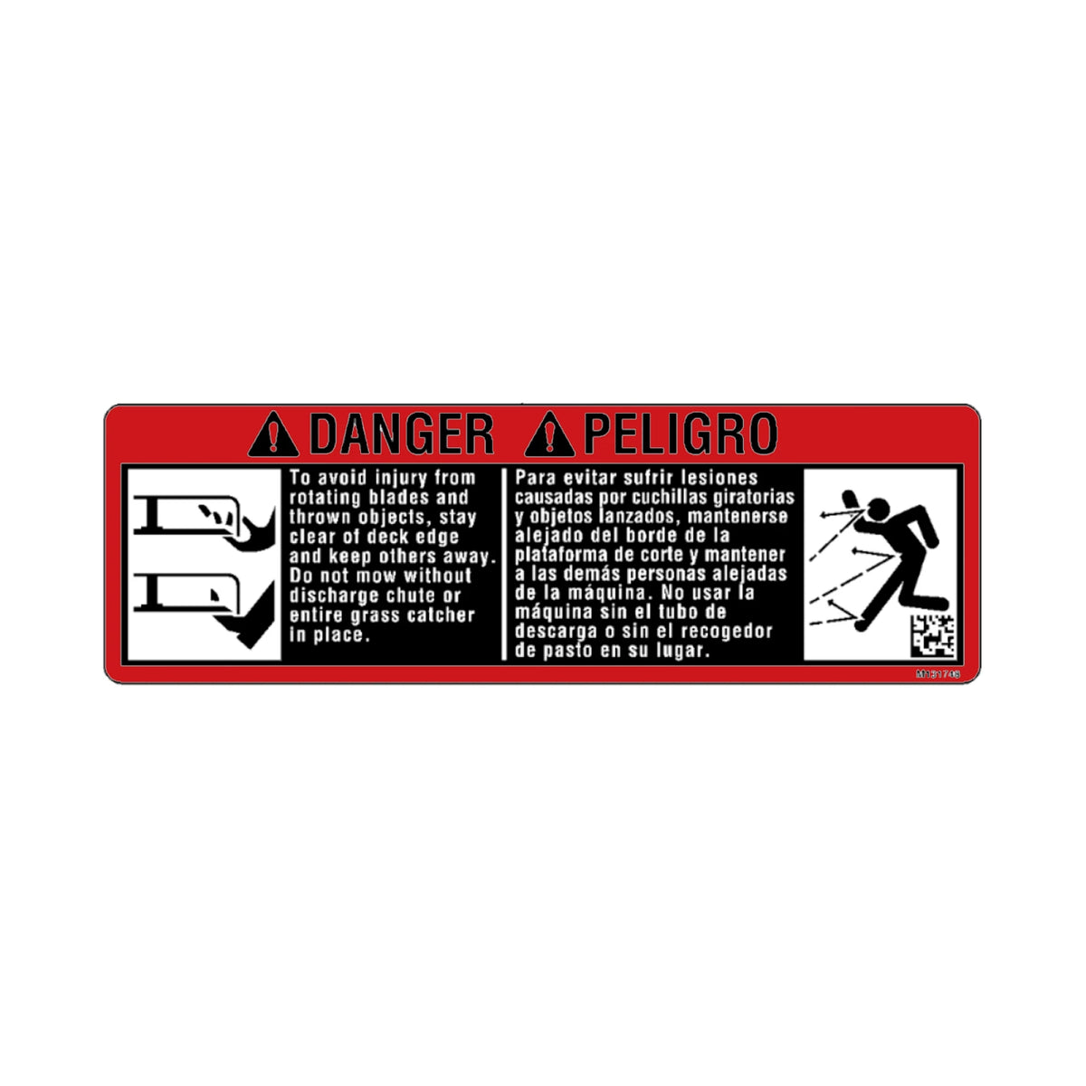 M131748: Fits John Deere M131748 Danger Label – Genuine OEM