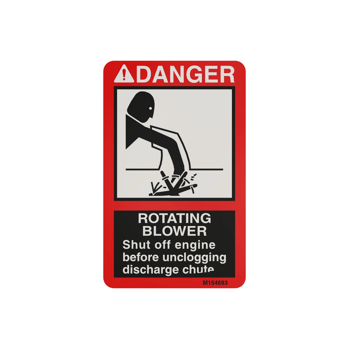 M154693: Fits John Deere M154693 Rotating Parts Warning Label – Genuine OEM