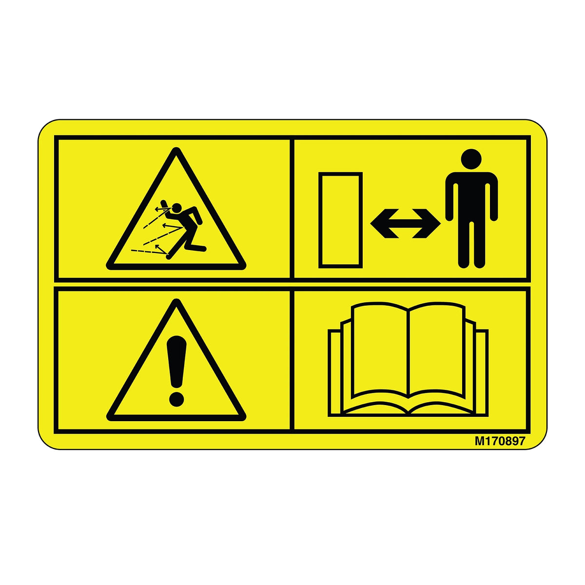 M170897: Fits John Deere M170897 Caution and Warning Decal – Genuine OEM